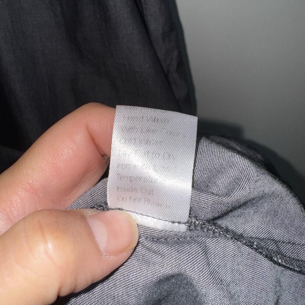 Ming Wang A Line Chambray Shift Dress Dark Denim Woman’s Sz L Cotton Gray Black - Picture 8 of 10